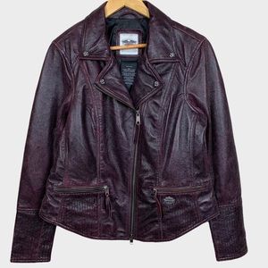 HARLEY DAVIDSON Women’s Lambskin Leather Jacket Size L